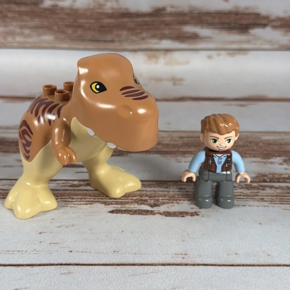 LEGO Duplo Jurassic World 10880 T Rex Dinosaur and Owen Grady Figure Replacement